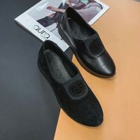 Повседневные туфли из замши и кожи с регулировкой подъёма Spirit 1020, Черный, 36