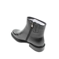 Класичні жіночі чорні шкіряні черевики на невеликому каблуці VIDORCCI, Черный, 33