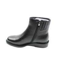 Класичні жіночі чорні шкіряні черевики на невеликому каблуці VIDORCCI, Черный, 33
