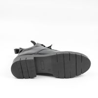 Короткие демисезонные ботинки с оригинальным дизайном из наплака, Черный, 40