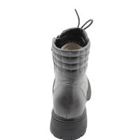 Жіночі шкіряні зимові чоботи зі стьобаною обробкою NOD TREND, серый, 39