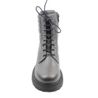 Женские кожаные зимние ботинки с стёганной отделкой HOD TREND, серый, 39