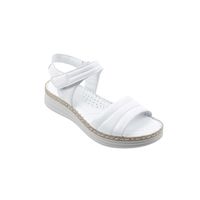 Белые комфортные сандалии с мягкой ортопедической стелькой , Белый, 36