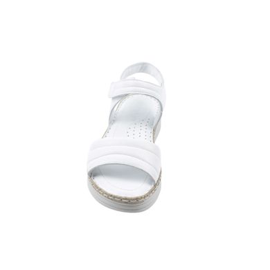 Купить Белые комфортные сандалии с мягкой ортопедической стелькой