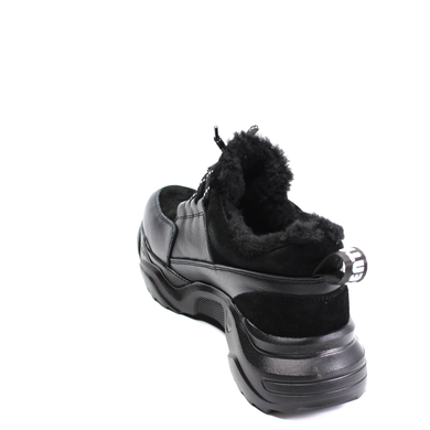 Купити Зимові жіночі чорні кросівки зі шкіри та замші Marcco