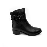 Классические женские кожаные ботинки на небольшом каблуке Classic, Черный, 33