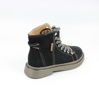 Замшевые демисезонные ботинки на шнурках с отстрочкой Lonza, Черный, 39