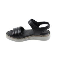 Чёрные комфортные сандалии с мягкой ортопедической стелькой, Черный, 37