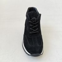 Зимние чёрные замшевые ботинки кроссовочного типа Dino Vittorio, Черный, 36