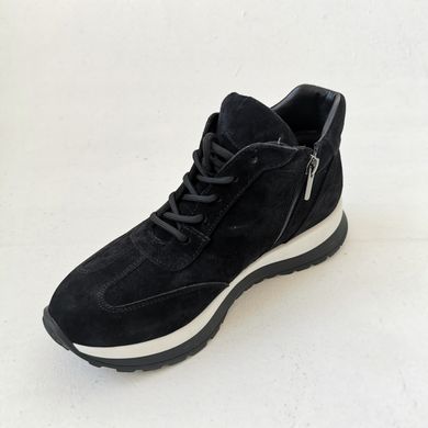Купить Зимние чёрные замшевые ботинки кроссовочного типа Dino Vittorio