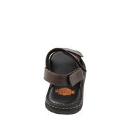 Сандалии мужские кожаные коричневые на липучках, Коричневый, 40