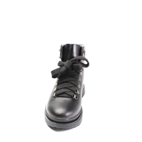 Короткі шкіряні черевики на шнурку KENTO, Черный, 36