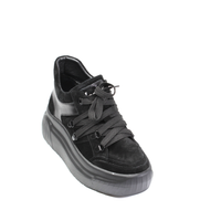Короткі жіночі замшеві черевики на товстій підошві KENTO , Черный, 39
