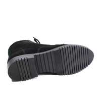 Короткие зимние замшевые ботинки с отделкой в районе шнуровки KENTO, Черный, 36