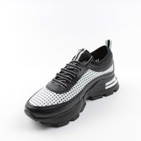 Жіночі біло-чорні кросівки із перфорацією GUERO, Білий, 36