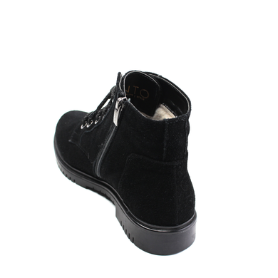 Купить Короткие зимние замшевые ботинки с отделкой в районе шнуровки KENTO