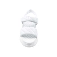 Белые кожаные спортивные босоножки на толстой подошве, Белый, 33