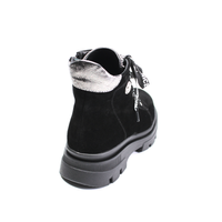 Замшевые зимние ботинки на удобной не грубой подошве Maria Sonet, Черный, 36