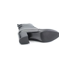Осенние кожаные ботинки на каблуке 6 см Gukker, Черный, 40