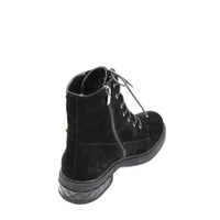 Замшеві черевики на низьких підборах KENTO, Черный, 36