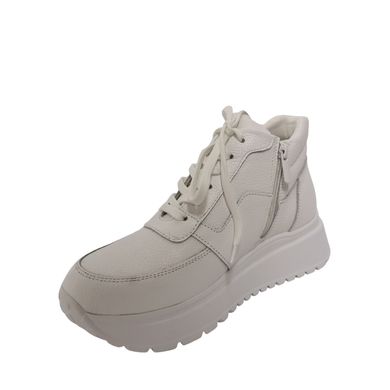 Купити Зимові жіночі білі шкіряні черевики у спортивному стилі Dino Vittorio