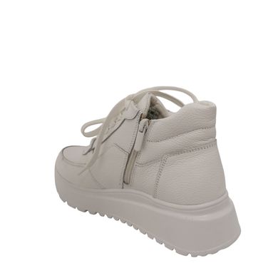 Купить Зимние женские белые кожаные ботинки в спортивном стиле Dino Vittorio