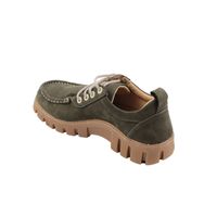 Женские спортивные туфли цвета хаки на шнурках из нубука PHANY, Зелёный, 37