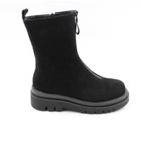 Зимние замшевые высокие ботинки на толстой подошве VIDORCCI, Черный, 34