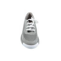 Легкі сірі кросівки з нубуку з перфорацією, серый, 36