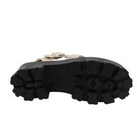Кожаные бежевые босоножки-сандалии на толстой подошве, Бежевый, 36