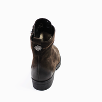Короткі зимові черевики з нубуку, Коричневий, 33