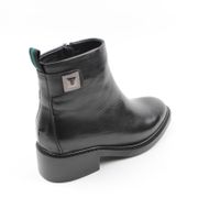 Зимние чёрные классические ботинки на небольшом каблуке VIDORCCI, Черный, 33