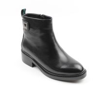 Зимние чёрные классические ботинки на небольшом каблуке VIDORCCI, Черный, 33