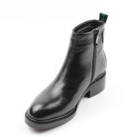 Зимові чорні класичні черевики на невеликому підборі VIDORCCI, Черный, 33
