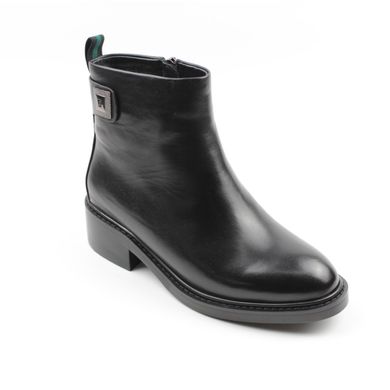 Купить Зимние чёрные классические ботинки на небольшом каблуке VIDORCCI