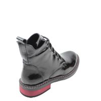 Жіночі лакові черевики з червоним невеликим каблуком Nod Trend, Черный, 36