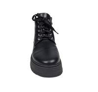 Зимові чорні шкіряні черевики на невеликій танкетці Ventaje, Черный, 36