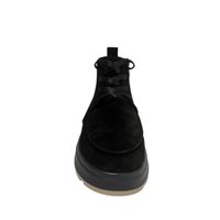 copy_Зимние короткие замшевые ботинки на шнурках и замке Maria Sonet, Черный, 36