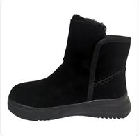 Зимові чорні замшеві черевики середньої висоти вільного взування Lonza, Черный, 36