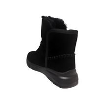 Зимние чёрные замшевые ботинки средней высоты свободного обувания Lonza, Черный, 36