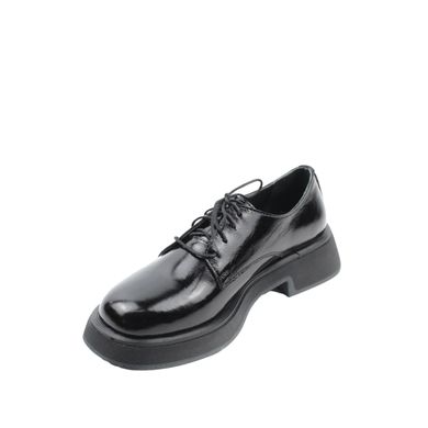 Купити Туфлі жіночі лаковані на литій товстій підошві з каблуком на шнурках Altura