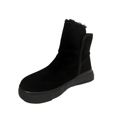 Купить Зимние чёрные замшевые ботинки средней высоты свободного обувания Lonza